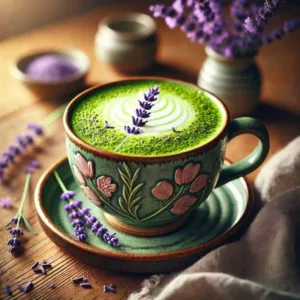 matcha lavender latte